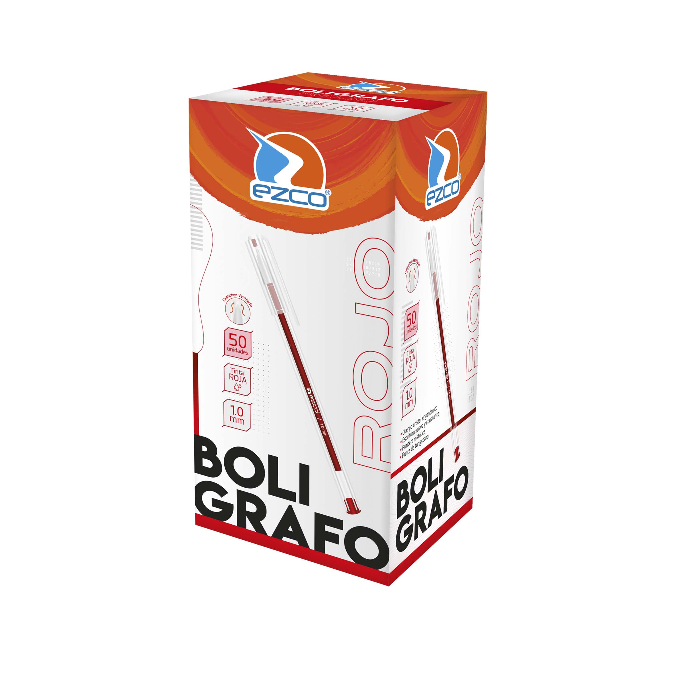 BOLIGRAFO EZCO ROJO CAJA X50