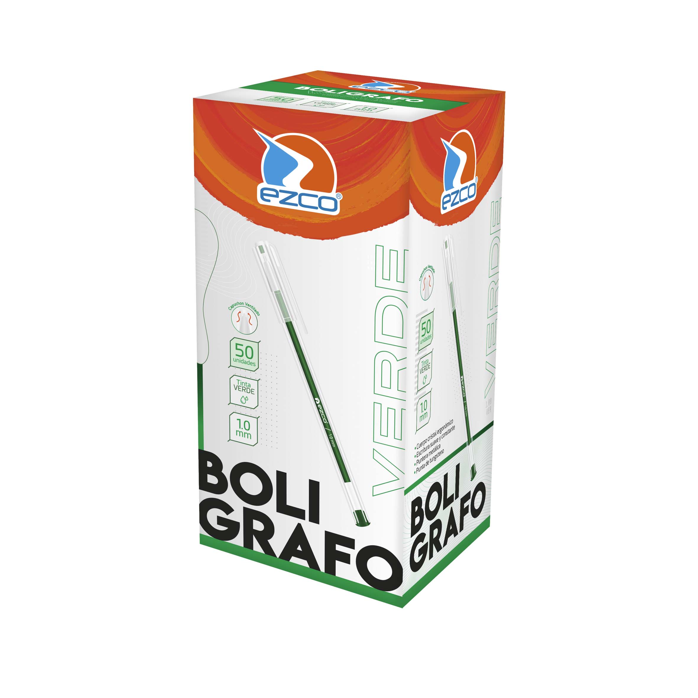 BOLIGRAFO EZCO VERDE CAJA X50