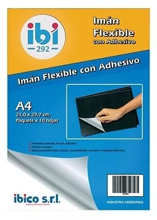 IMAN PLANCHA A4 AUTOADHESIVO IBI