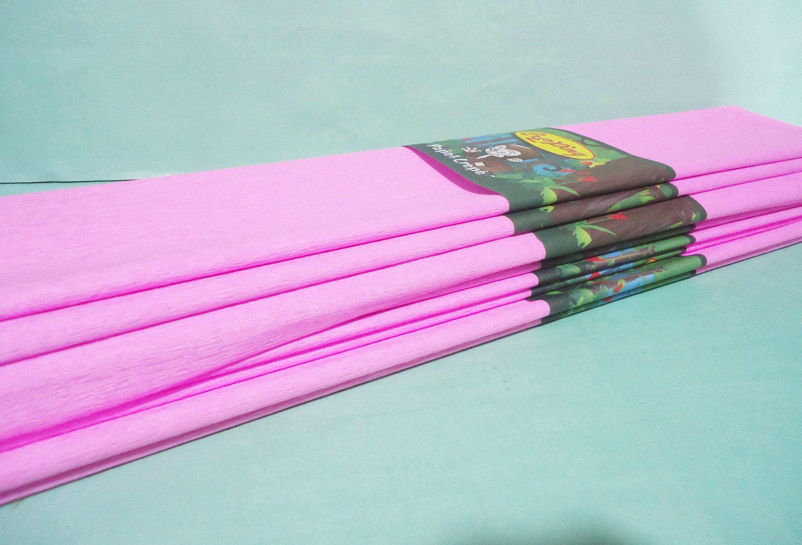 PAPEL CREPE PACK X10 ROSA