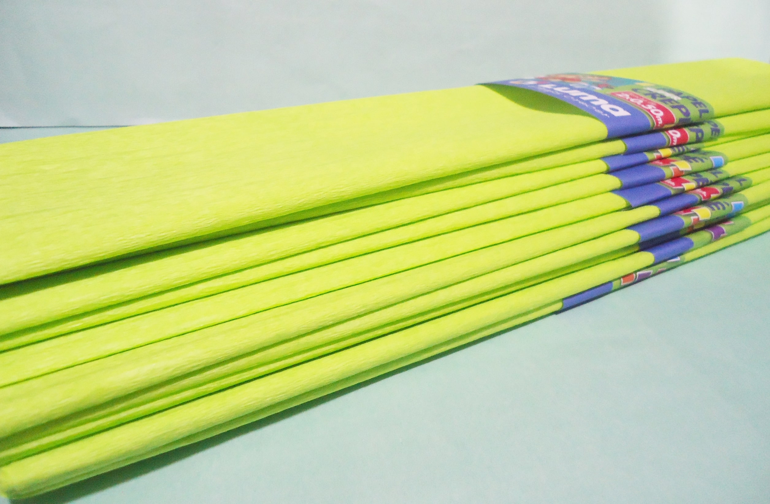 PAPEL CREPE PACK X10 VERDE MANZANA