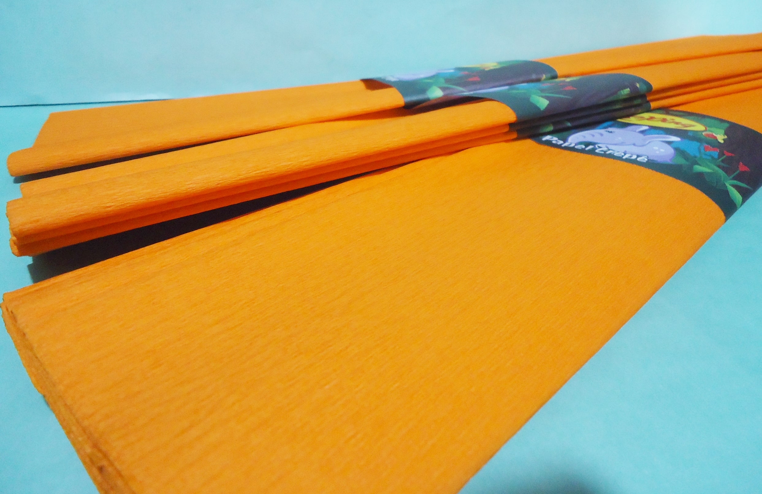 PAPEL CREPE PACK X10 NARANJA