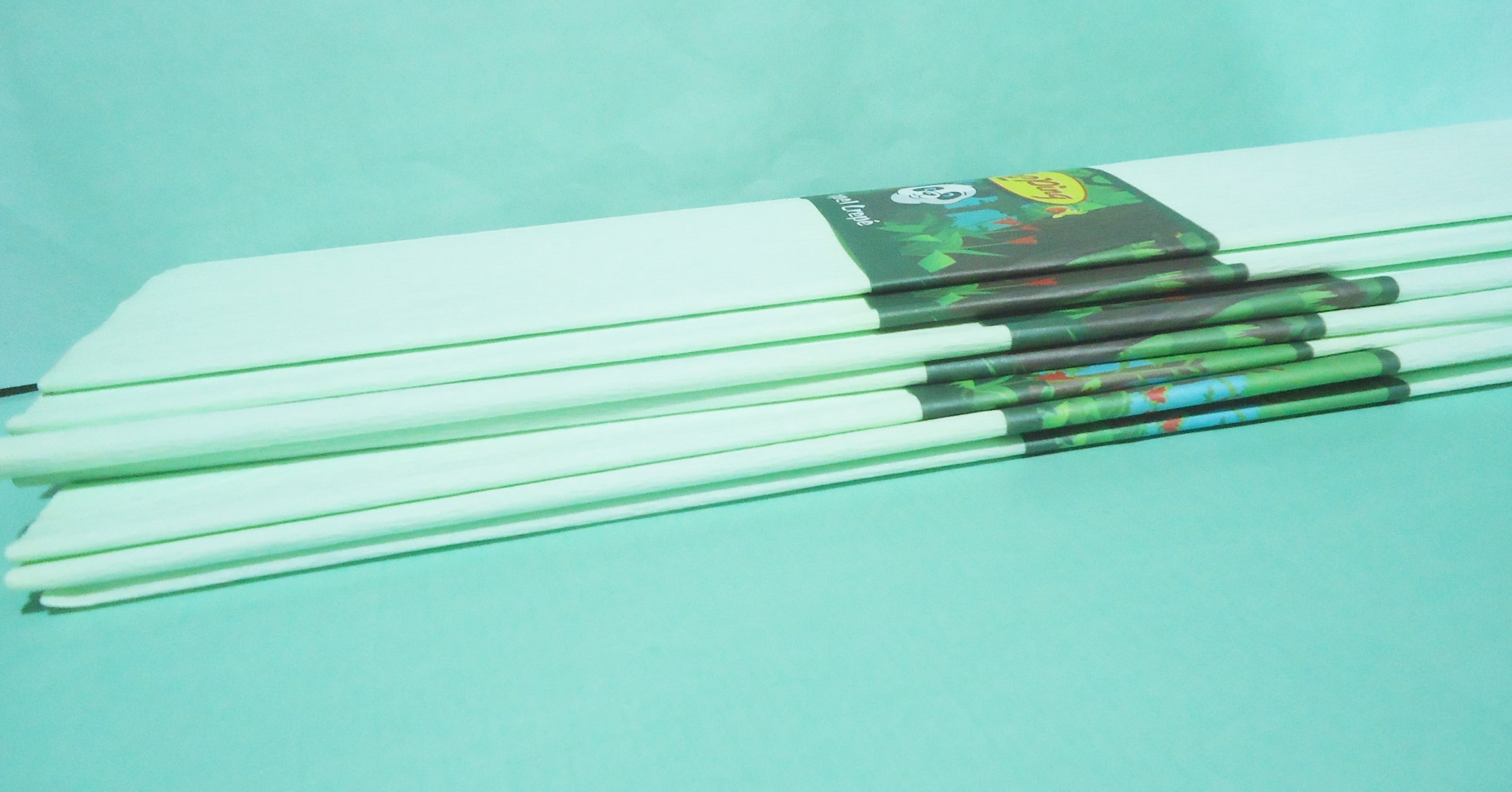 PAPEL CREPE PACK X10 PASTEL VERDE AGUA