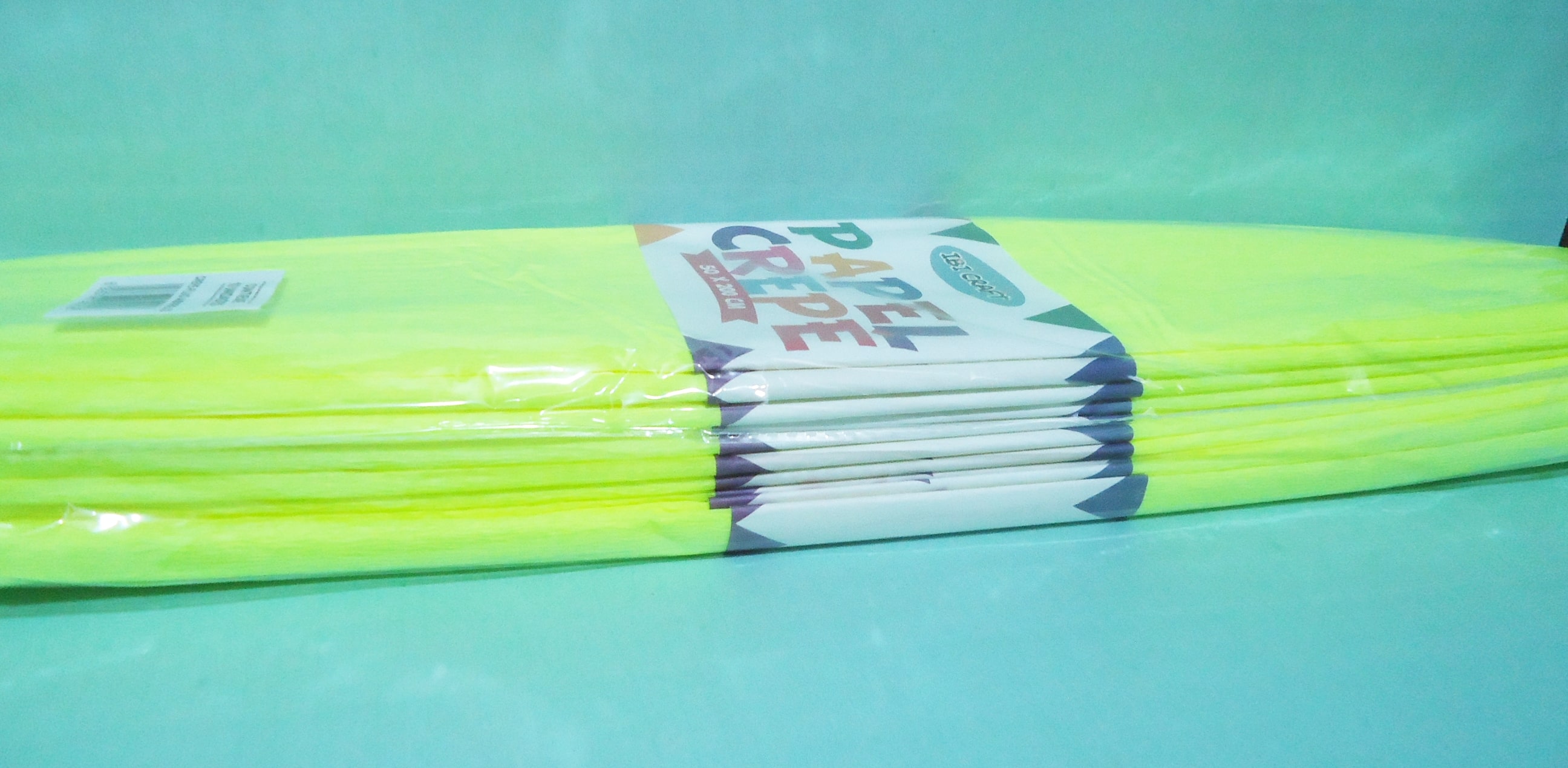 PAPEL CREPE PACK X10 FLUO AMARILLO