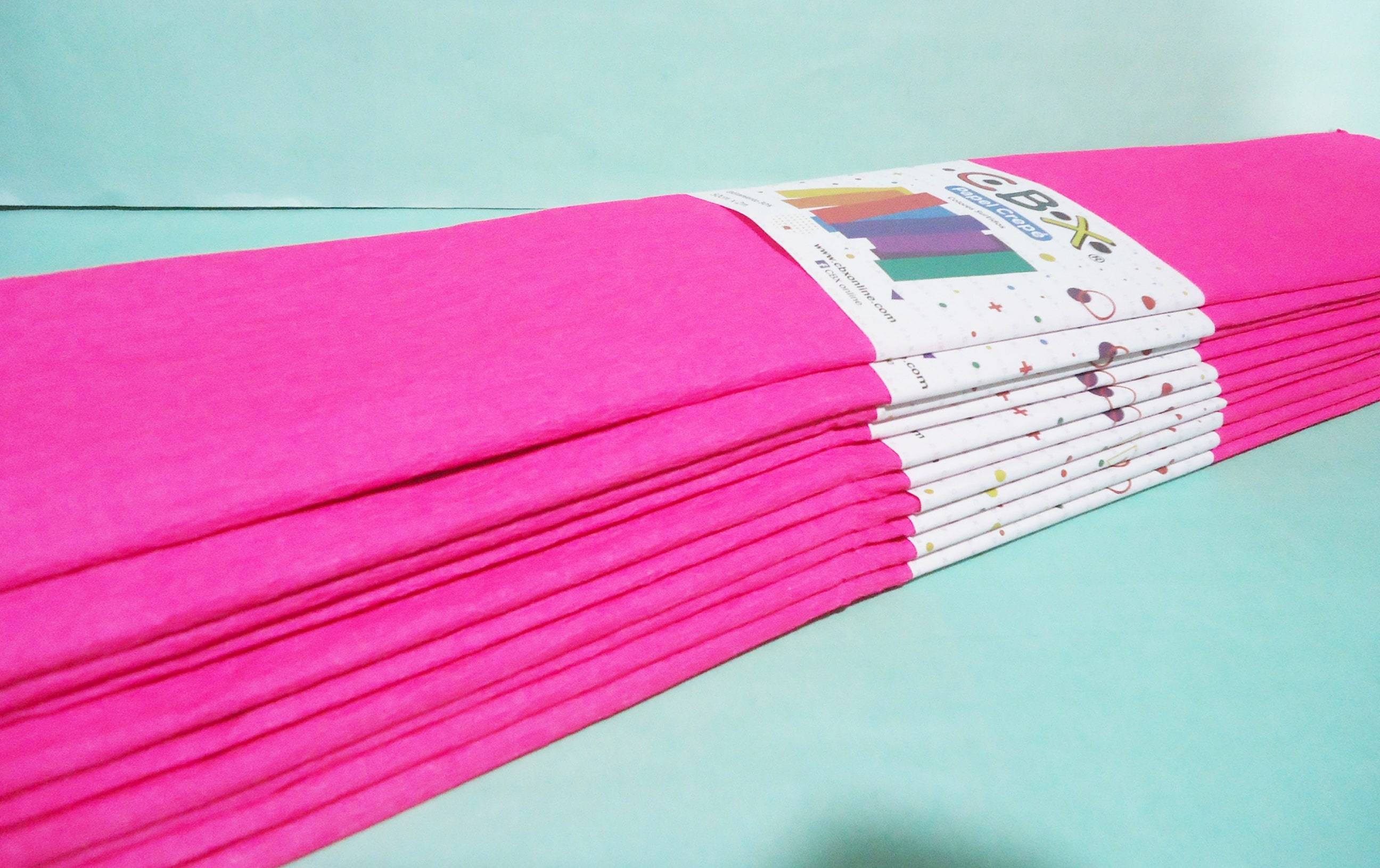 PAPEL CREPE PACK X10 FLUO FUCSIA