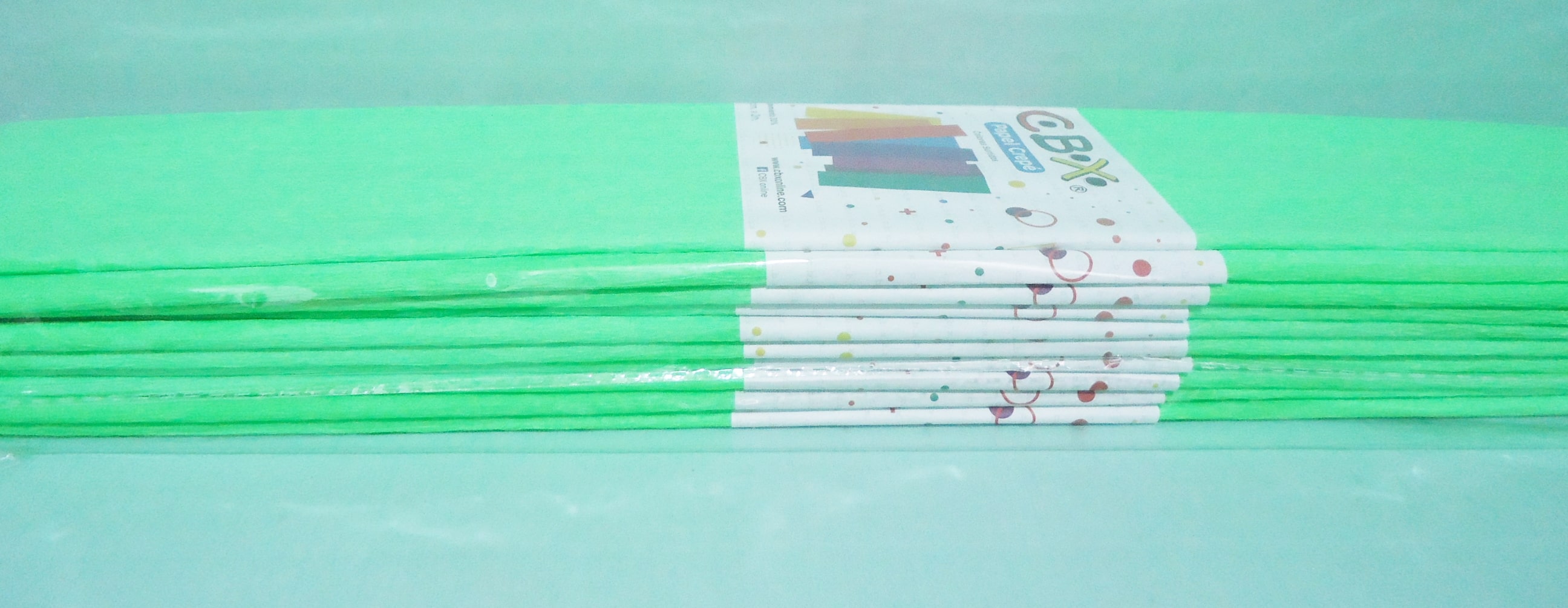 PAPEL CREPE PACK X10 FLUO VERDE MANZANA