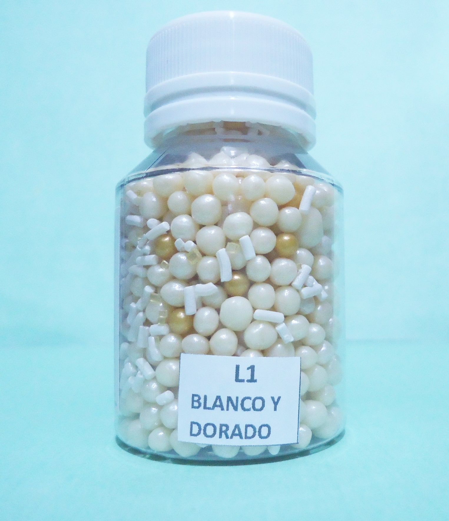 DROPS SPRINKLES L1 BLANCO Y DORADO