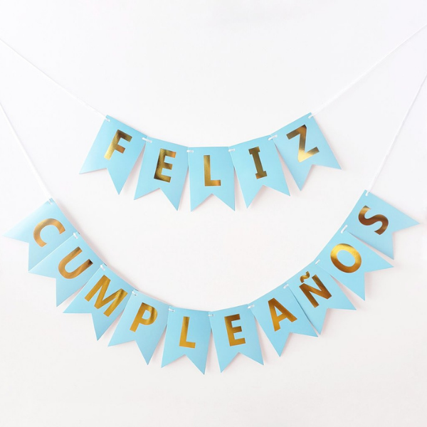 BANDERIN FELIZ CUMPLEAÑOS ECO CELEST