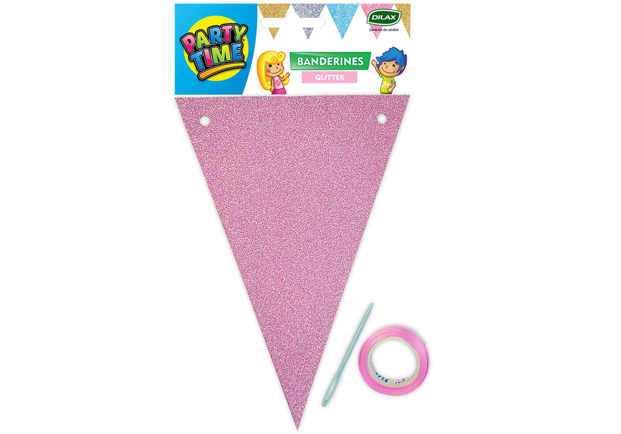 BANDERIN DILAX GLITTER FUCSIA