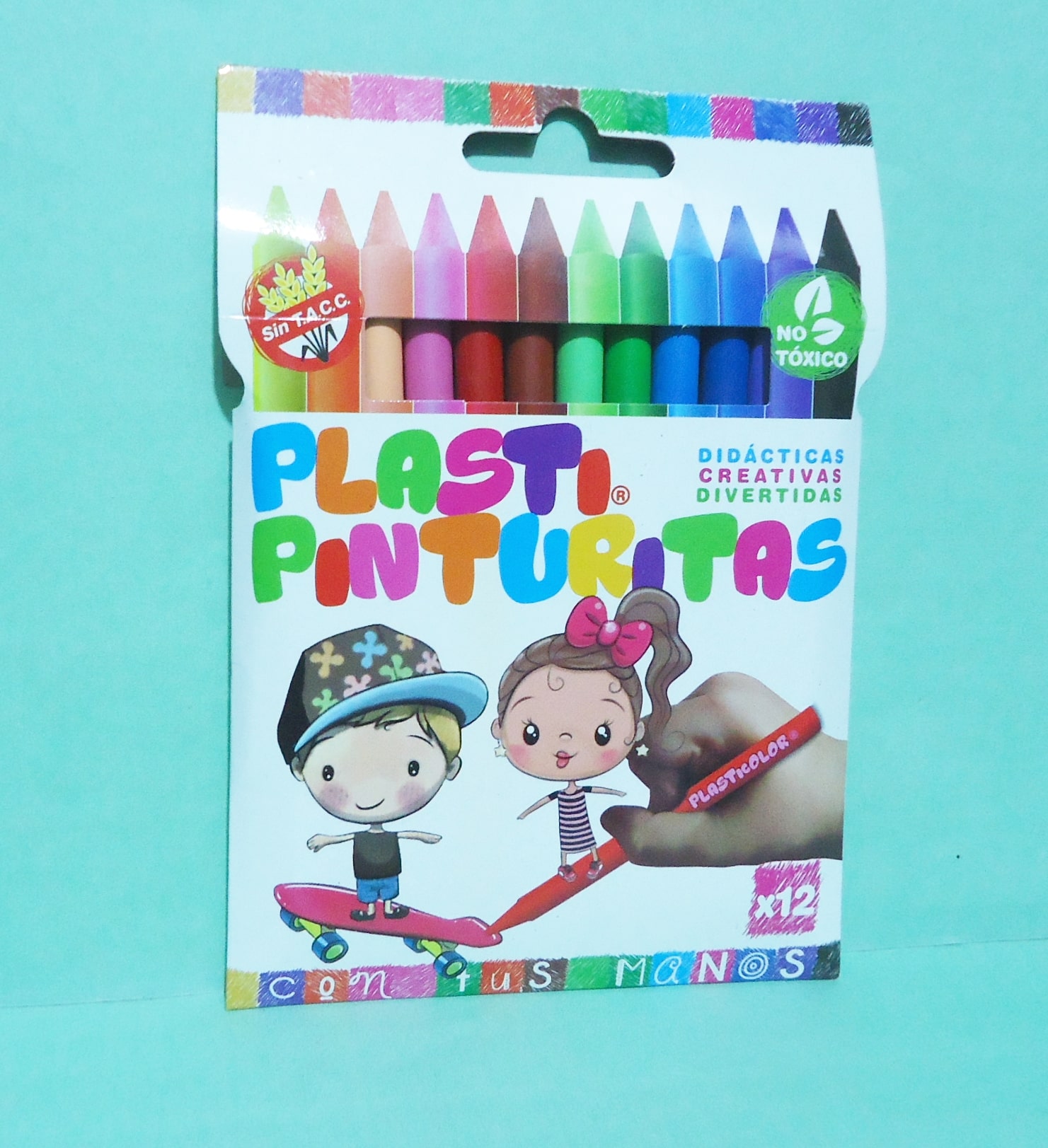 CRAYONES PLASTIPINTURITA X12