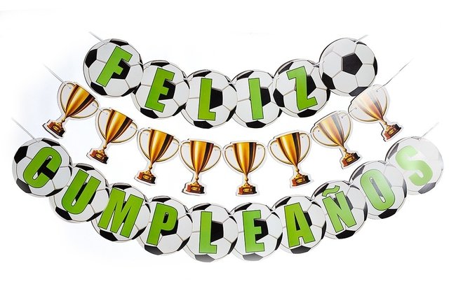 BANDERIN FELIZ CUMPLEAÑOS FUTBOL G.M