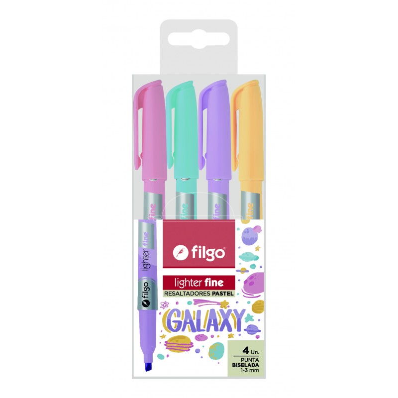 RESALTADOR PASTEL FILGO X4 GALAXY LIGHTE