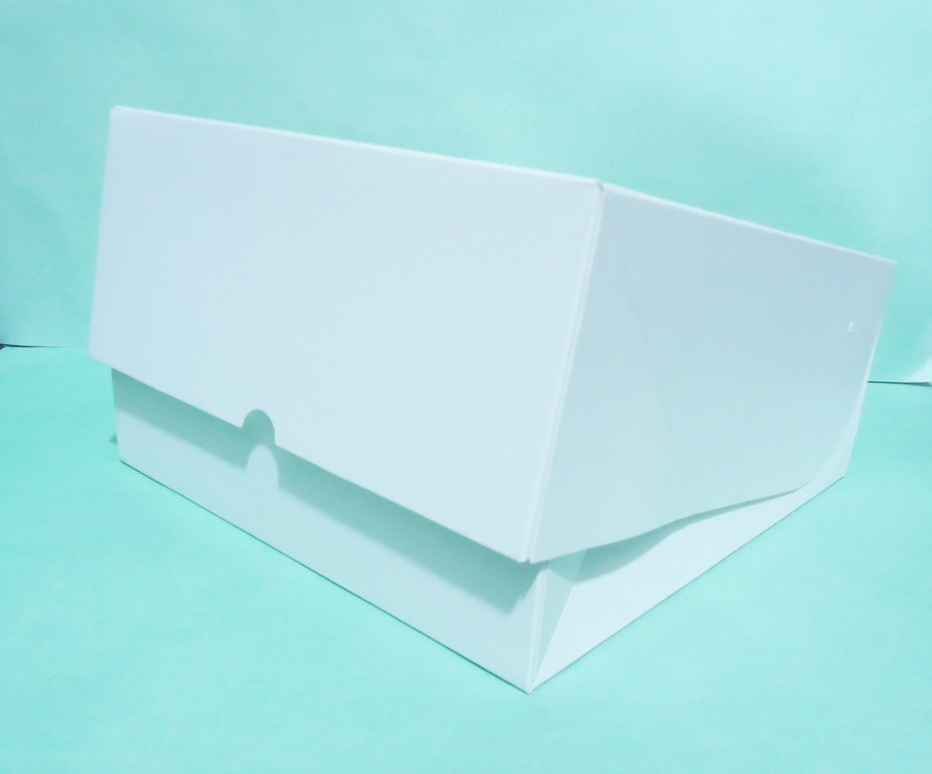 Caja Cartón Maletin Mini Torta Ventana Kraft 12 X 12 X 8 cm