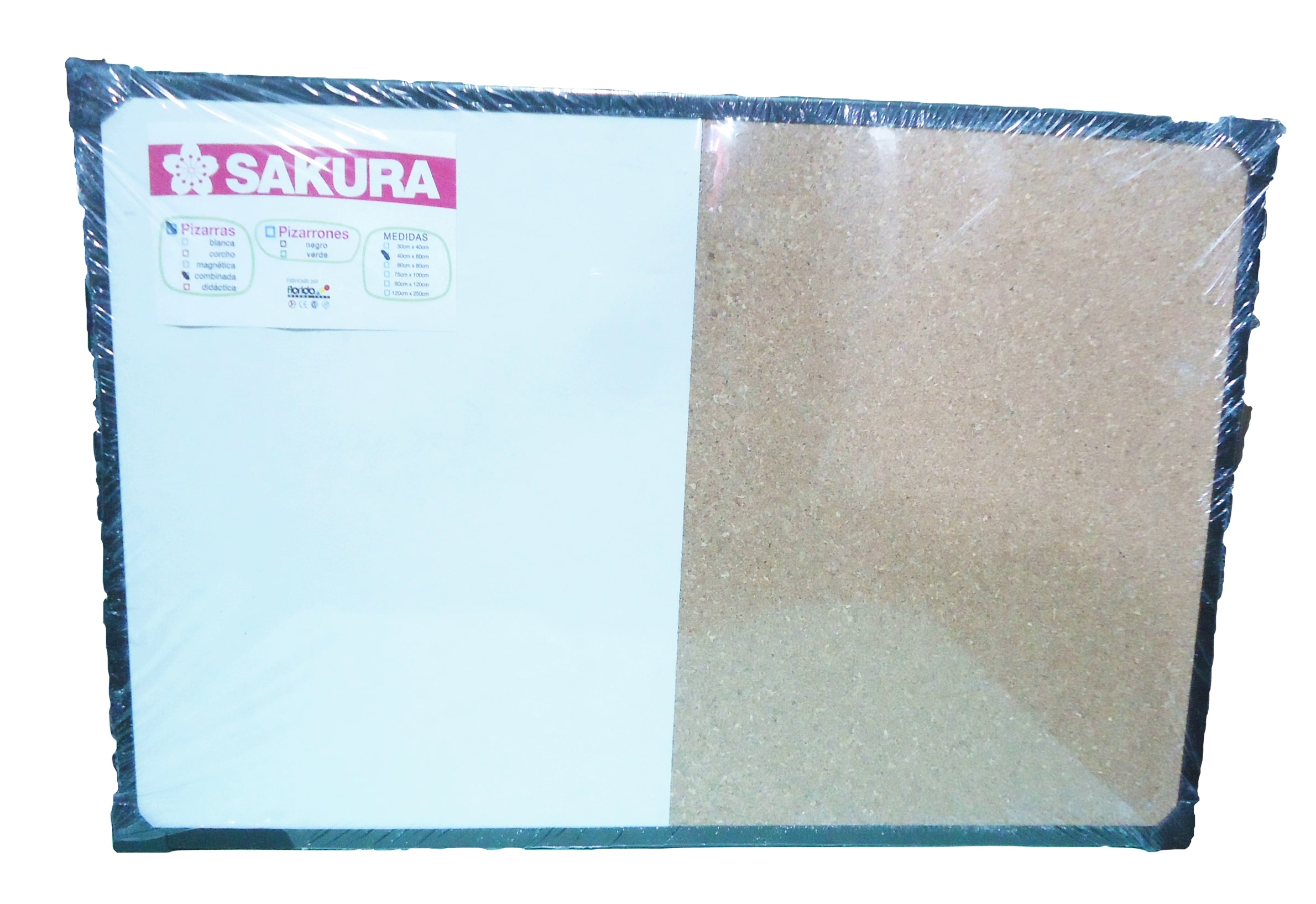 PIZARRA BIFAZ     40X60(CORCHO-BLANCO)