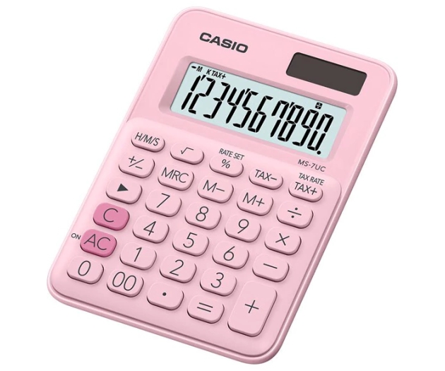 CALCULADORA CASIO MS7UC ROSA