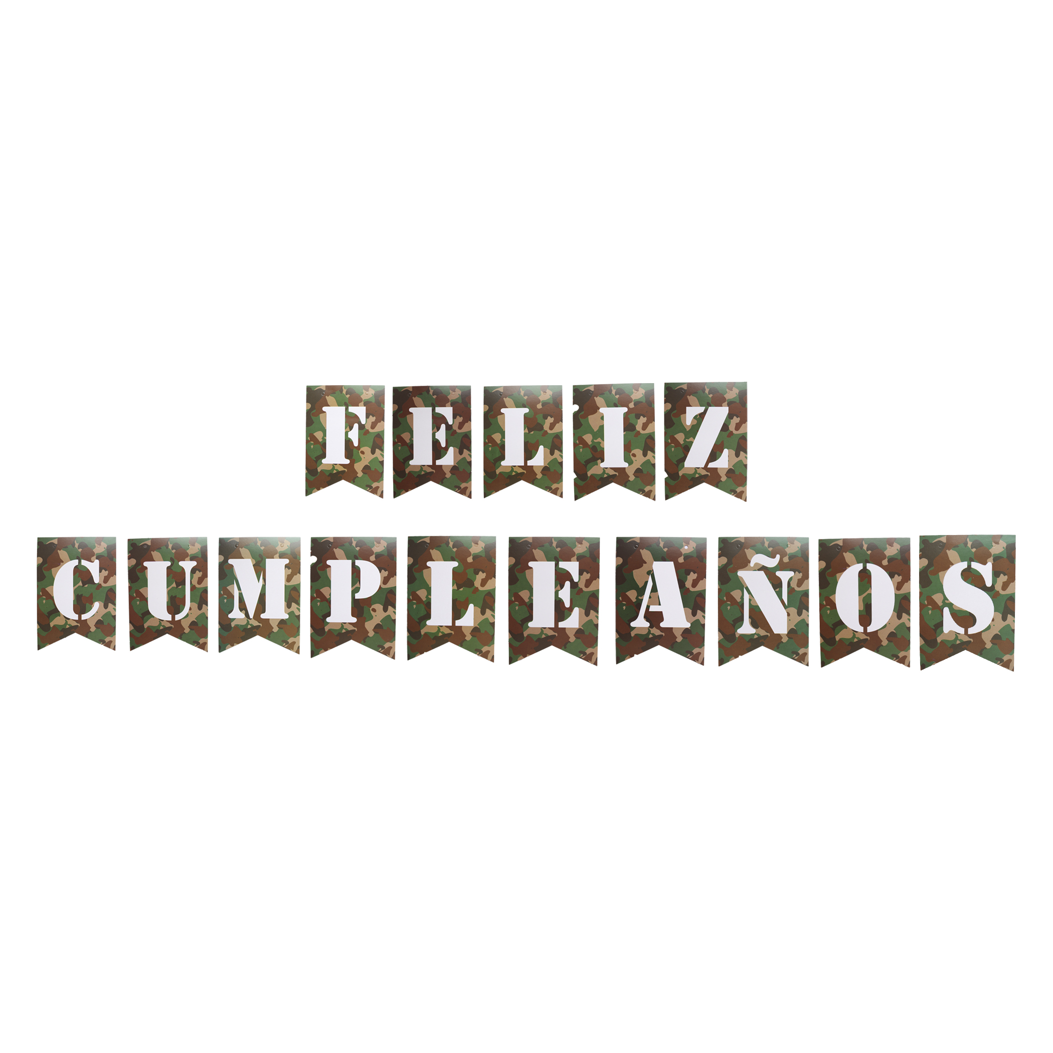 BANDERIN FELIZ CUMPLEAÑOS CAMUFLADO G.MU