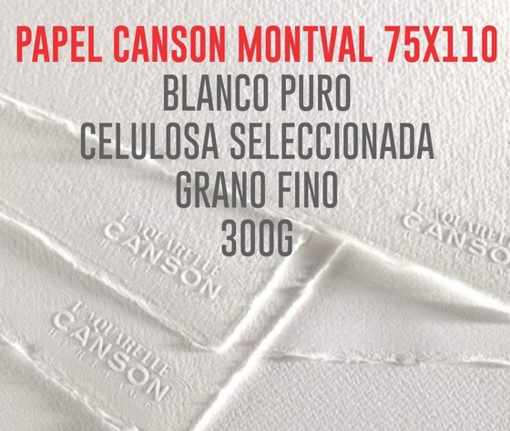 PAPEL DIBUJO CANSON MONTVAL 300GR 75X110