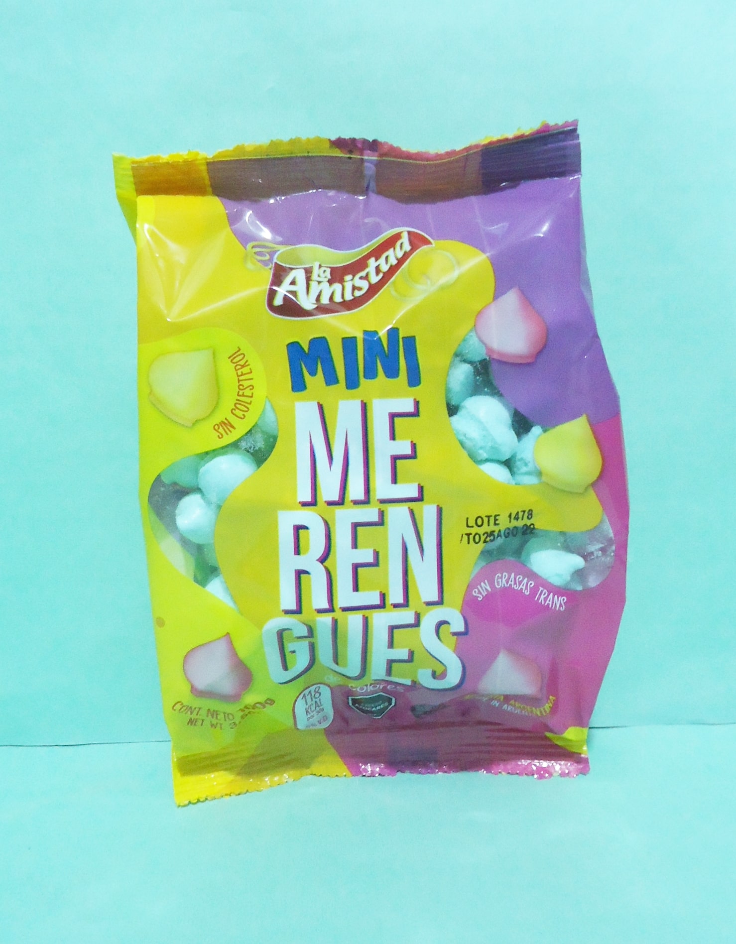 MERENGUE x100gr MINI CELESTE AMISTAD