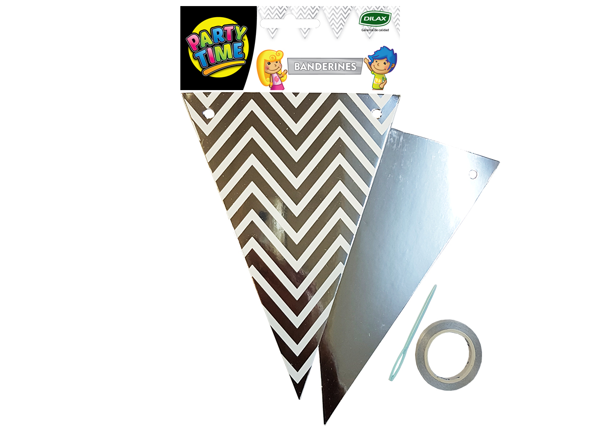 BANDERIN DILAX ZIG ZAG GOLD PLATA