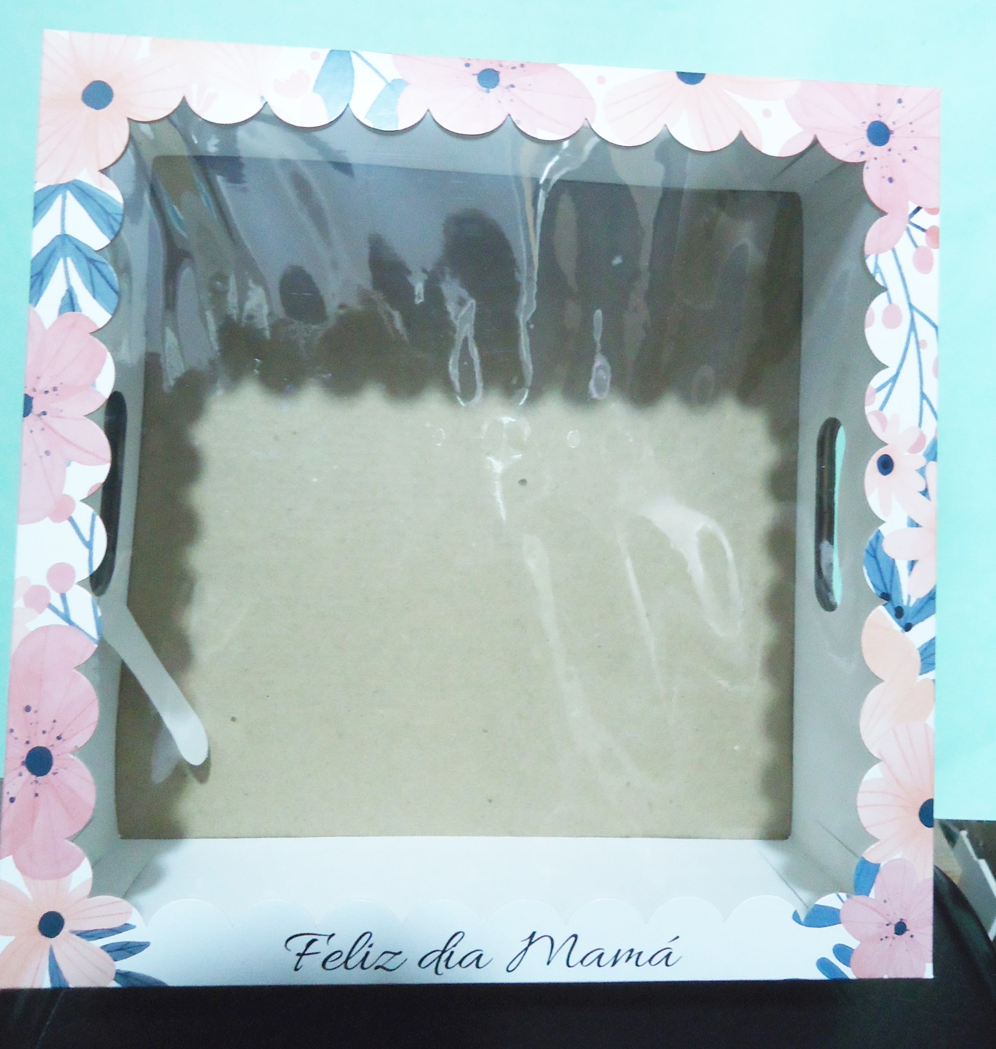 CAJA DESAYUNO CON VISOR 30x30x12 MADRE