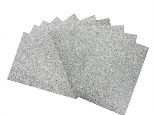 CARTULINA GLITTER 35X50 250GR PLATA