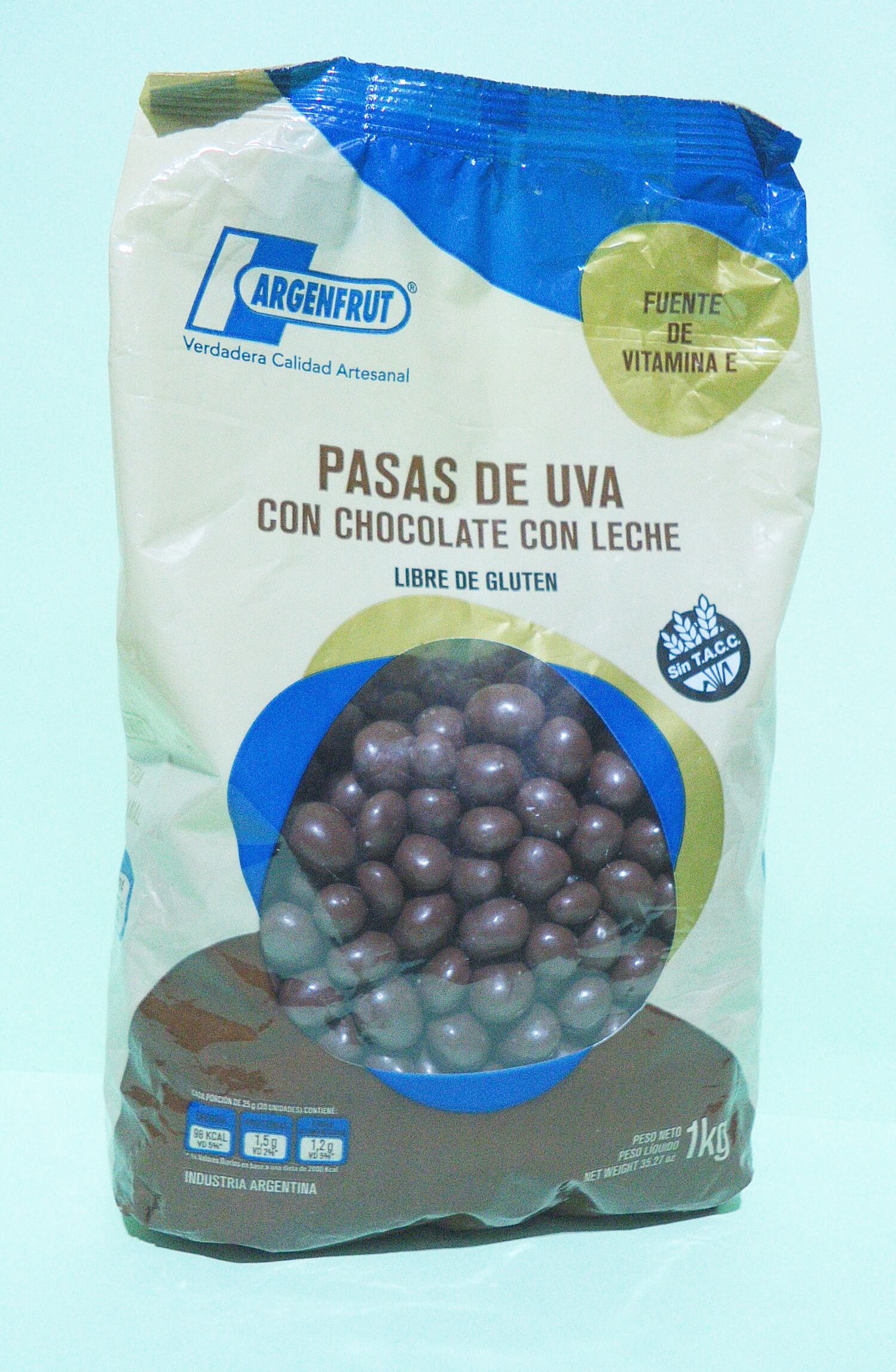 CHOCOLATE CON PASA DE UVA x KILO