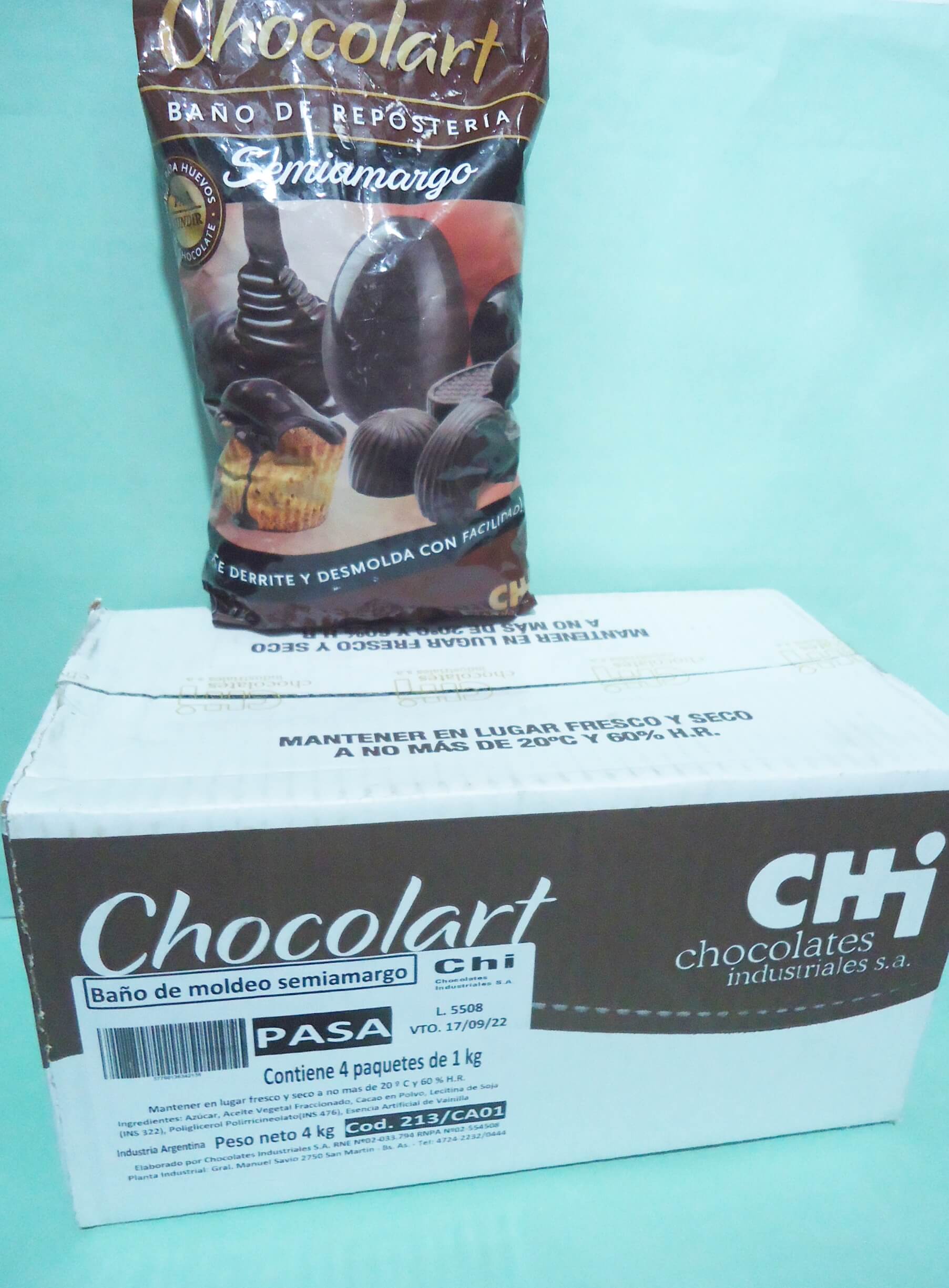 CHOCOLATE CHOCOLART x 4 KG SEMI AMARGO