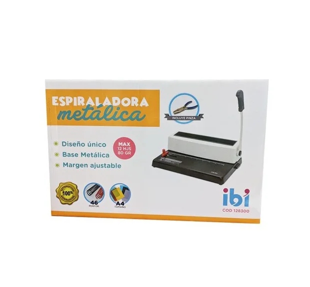 ESPIRALADORA IBI METALICA MAX 12HJ+PINZA