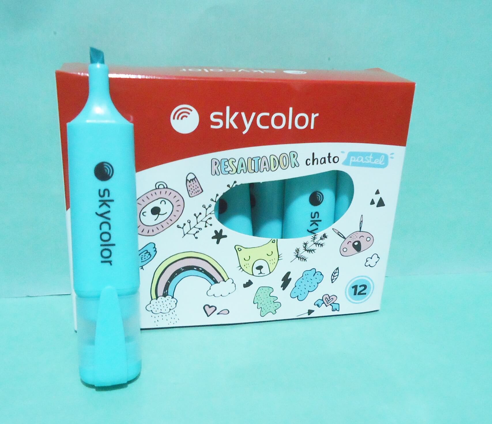 RESALTADOR PASTEL SKYCOLOR X12CELESTE