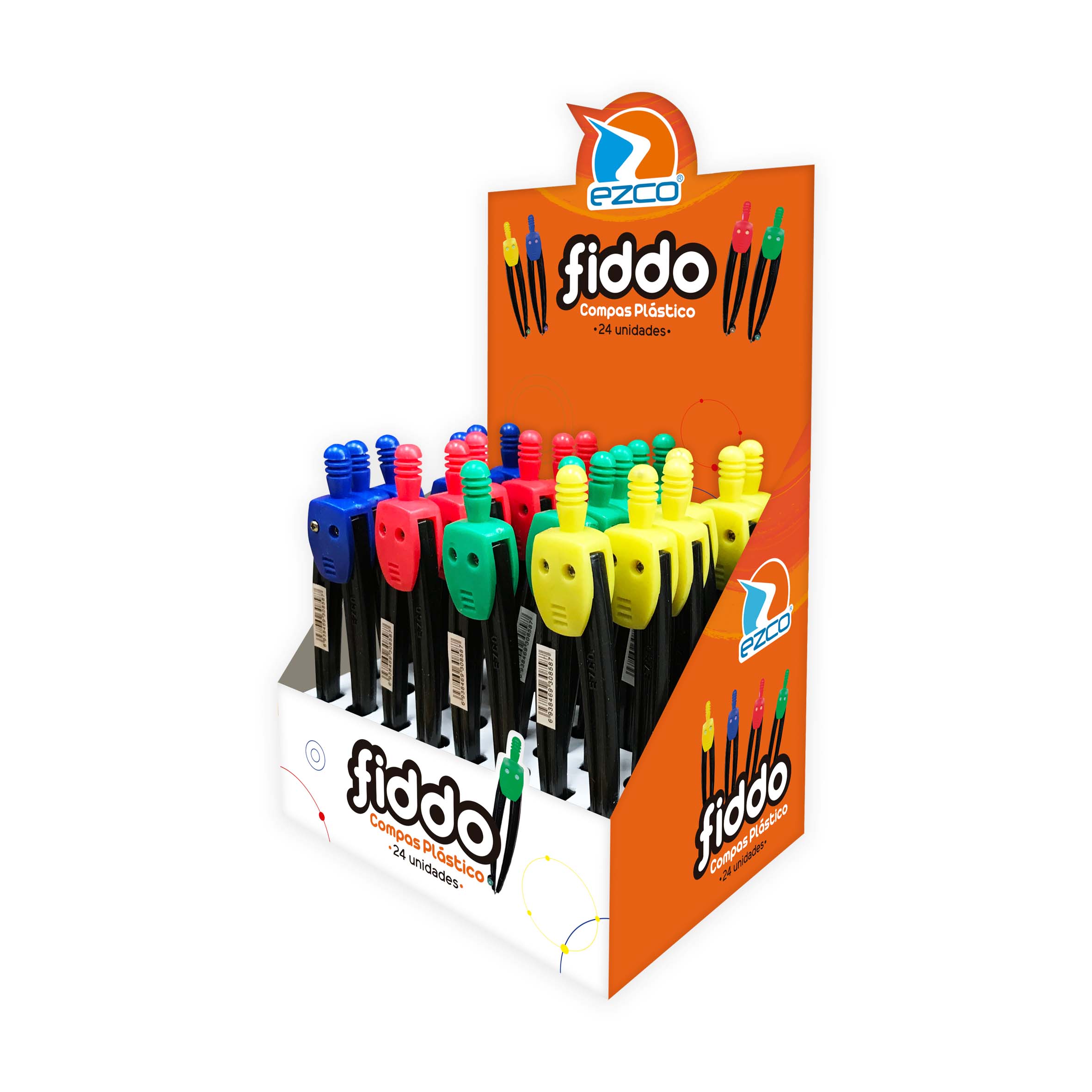 COMPAS EZCO FIDO PLASTICO CAJA X24