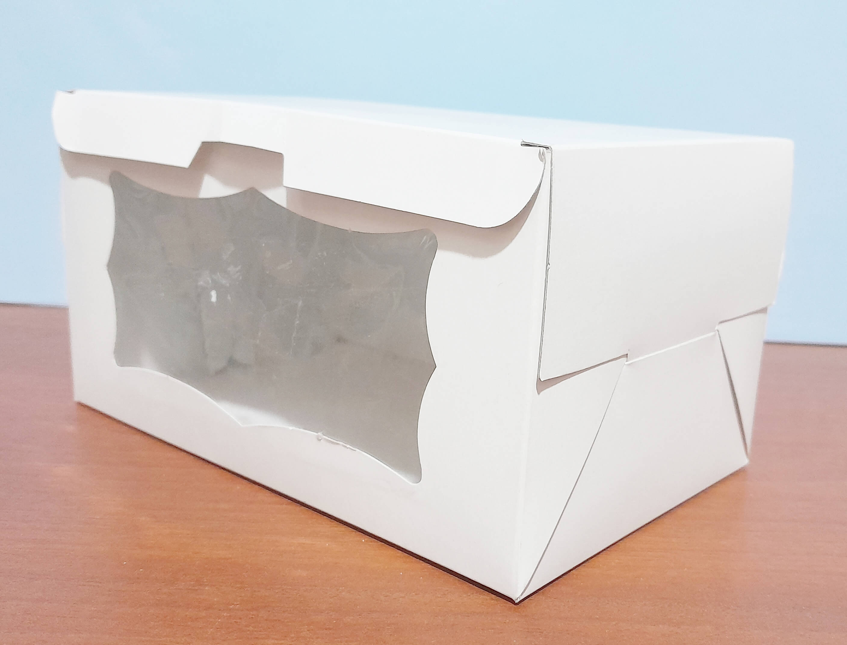 CAJA RECTANGULAR CON VISOR 17x11x9 BLANC