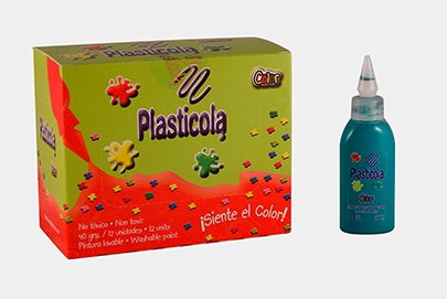 ADHESIVO COLOR PLASTICOLA x40gr VERDEX12