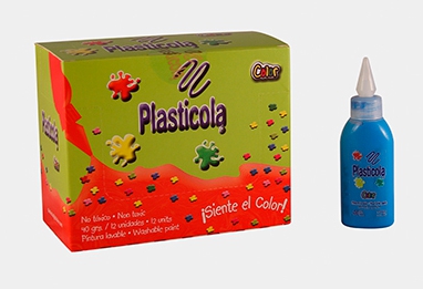 ADHESIVO COLOR PLASTICOLA x40gr CEL. X12