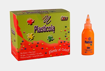 ADHESIVO COLOR PLASTICOLA x40gr NAR. X12