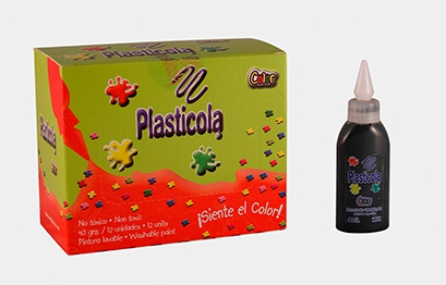 ADHESIVO COLOR PLASTICOLA x40gr NEGROX12