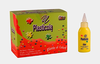 ADHESIVO COLOR PLASTICOLA x40gr AMA. X12