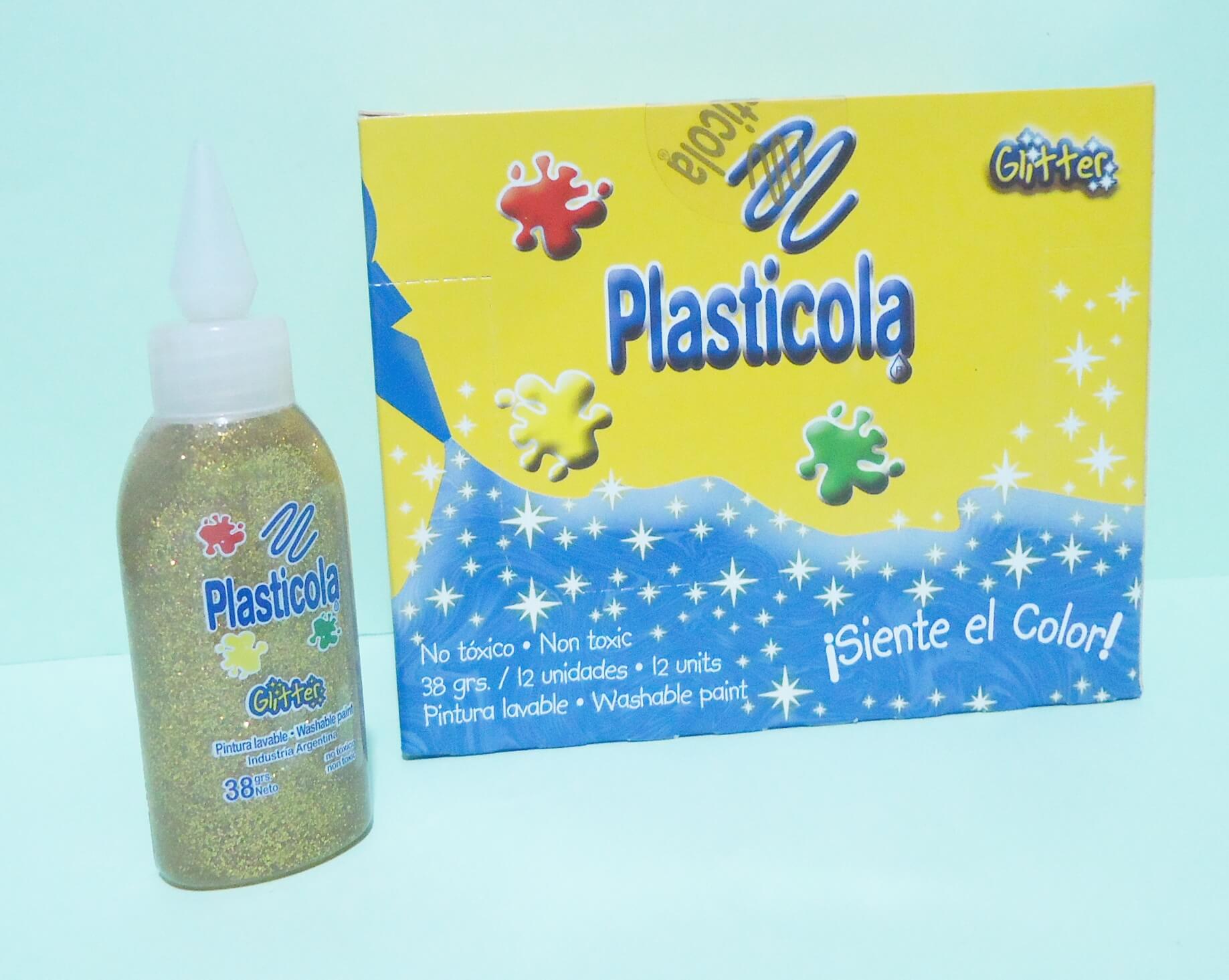 ADHESIVO GLITTER PLASTICOLA x38gr DORX12