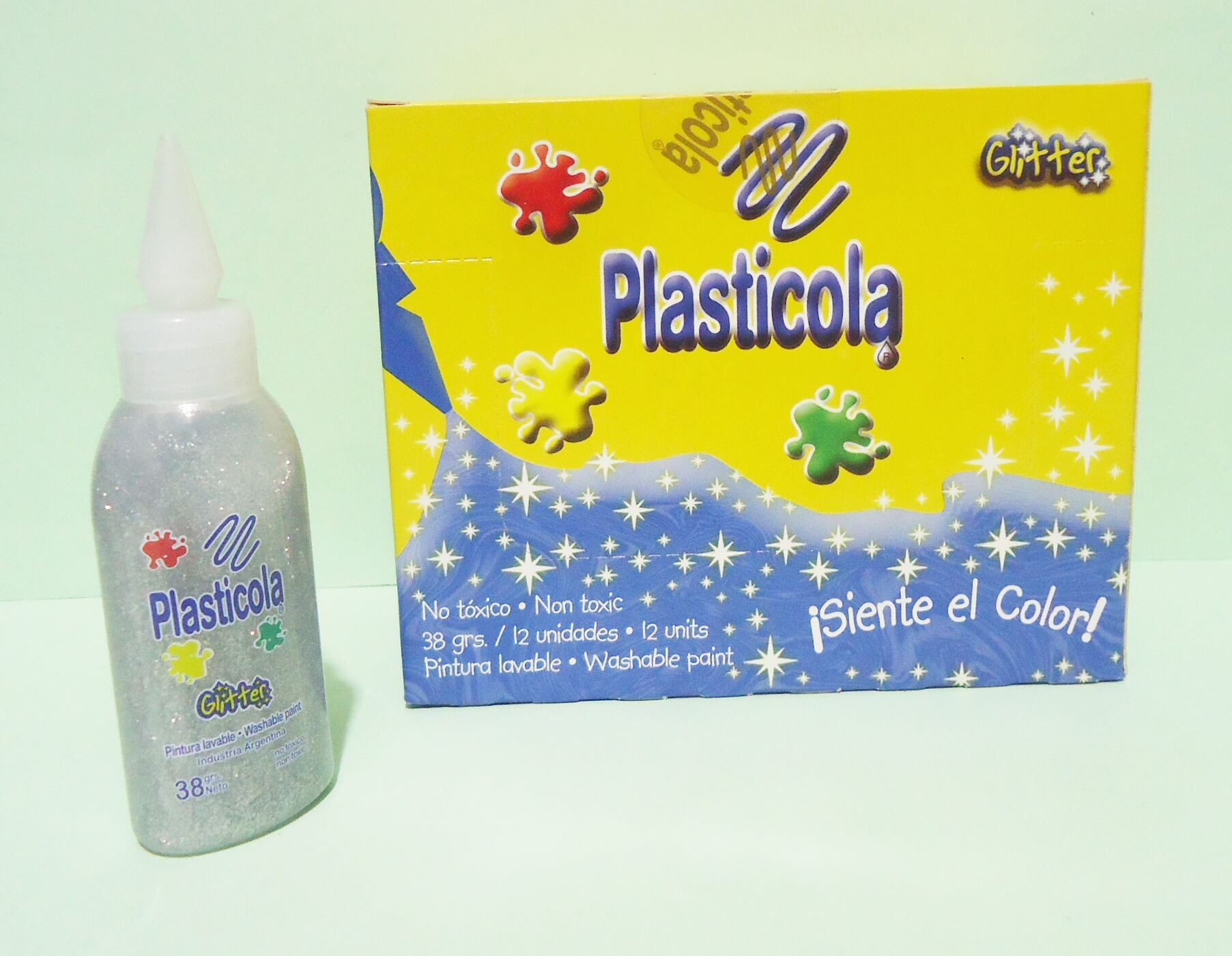 ADHESIVO GLITTER PLASTICOLA x38gr PLAX12