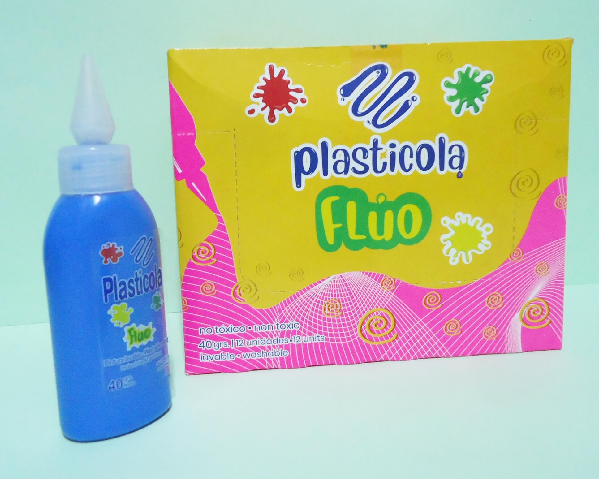 ADHESIVO FLUO PLASTICOLA x40gr AZUL X12