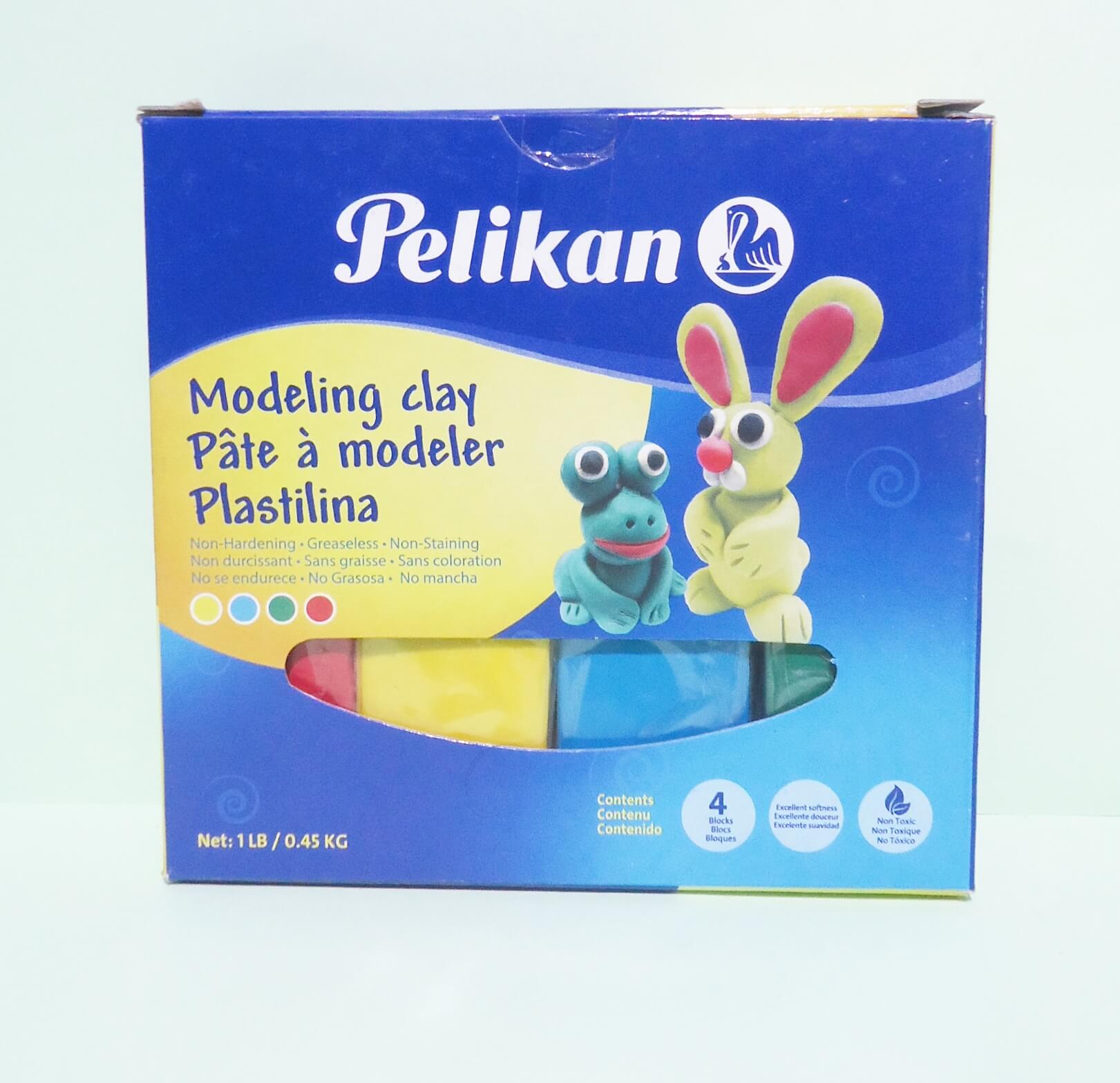 PLASTILINA X 4 PELIKAN CLASICOS X454GR