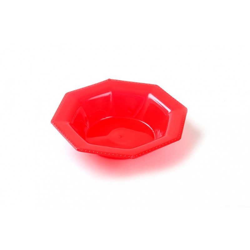 BOWL OCTOGONAL KOVALT PLAST 15 cm ROJO