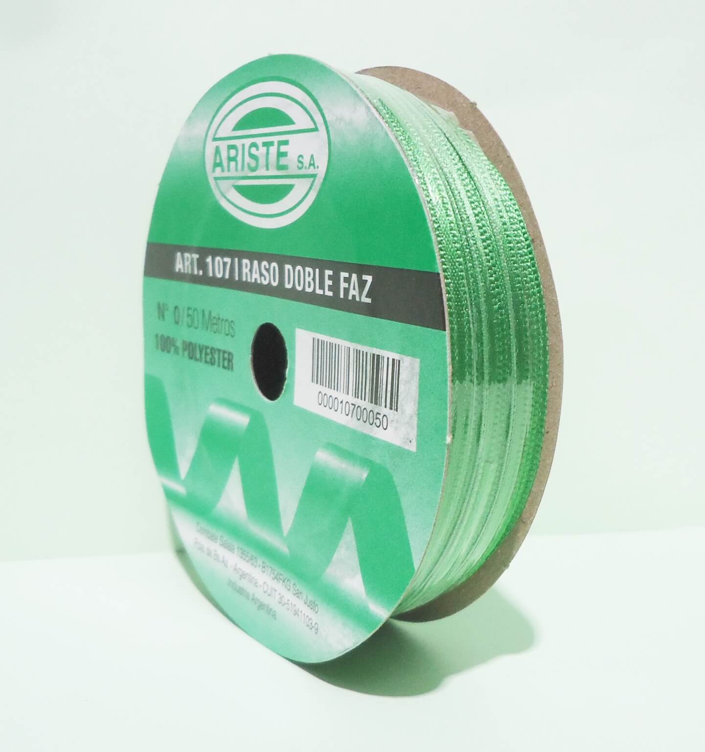 CINTA RASO Nº0 x 50mt VERDE