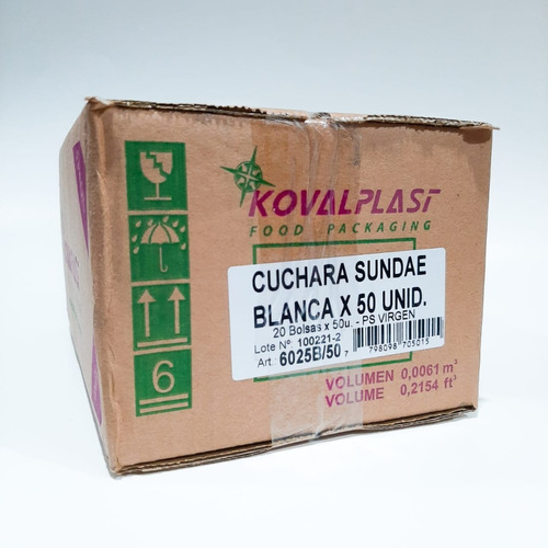 CUCHARA SUNDAE BLANCA KOVAL x1000