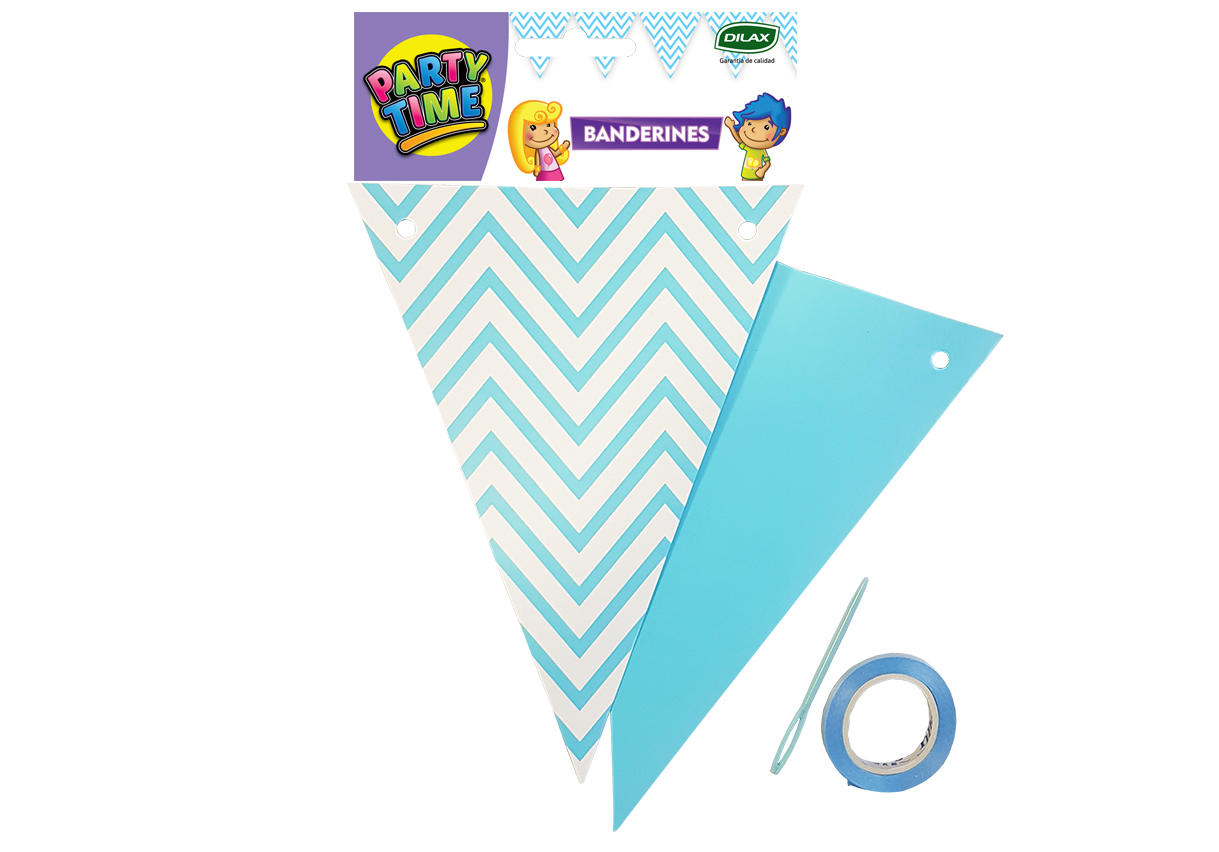 BANDERIN DILAX ZIG ZAG CELESTE