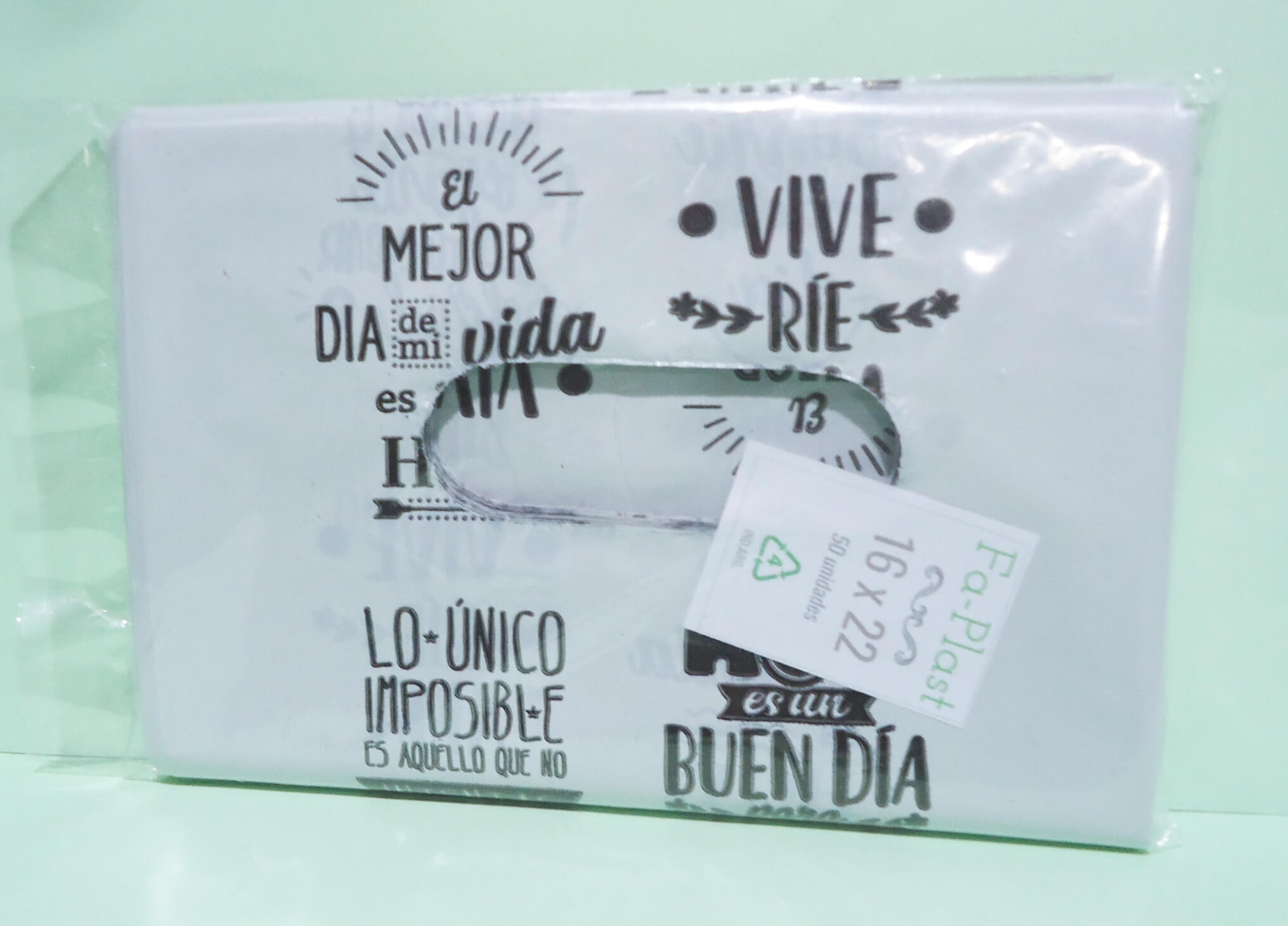 BOLSA RIÑON ECO x50 16x22 FAP FRASES