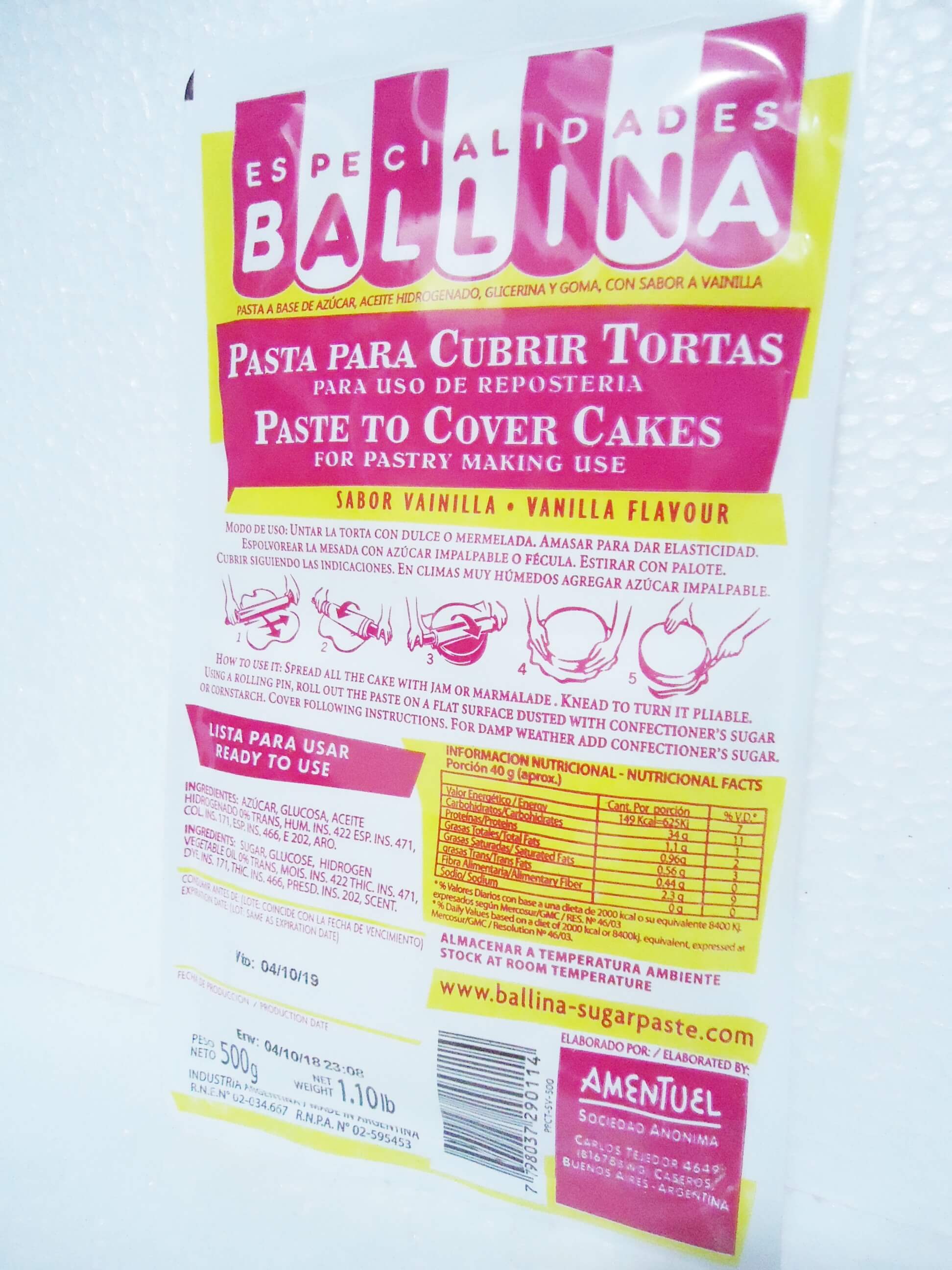 COBERTURA BALLINA x500gr VAINIL