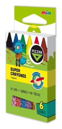 CRAYONES PIZZINI X 6 SUPER