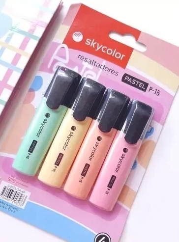 RESALTADOR PASTEL SKYCOLOR P15 X4