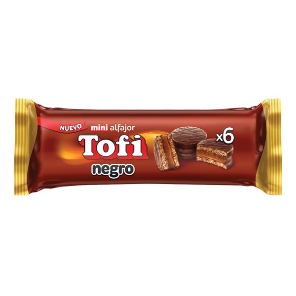 ALFAJOR  MINI TOFI NEGRO x6