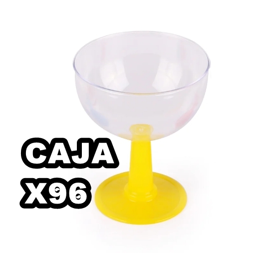 COPA CHAMPAGNE PIE DORADO xCAJA 96